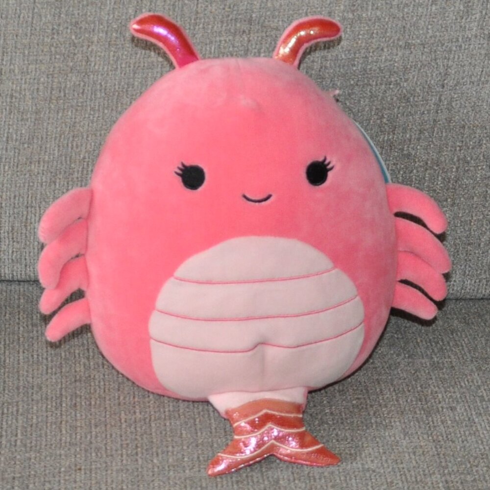 NWT New Sea Life New 8" Squishmallow Simone the Shrimp Plush